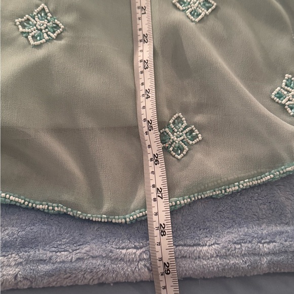 Midnight Velvet Green Beaded Blouse Women’s XL – - Picture 7 of 10